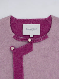 Wool  coat with Diagonal Cut