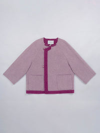 Wool  coat with Diagonal Cut