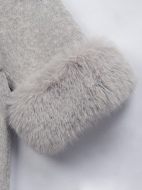 Wool coat with Minimalist Cropped Robe-Style