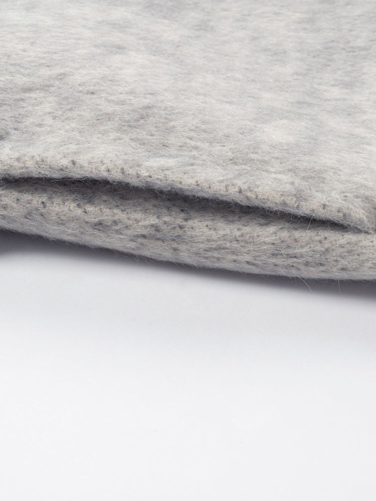 Wool coat with Minimalist Cropped Robe-Style