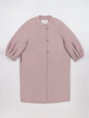 Wool coat with Frog Closure and Cuffed Sleeves