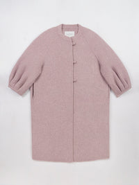 Wool coat with Frog Closure and Cuffed Sleeves