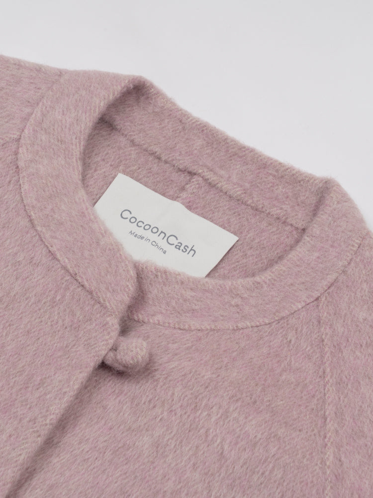 Wool coat with Frog Closure and Cuffed Sleeves