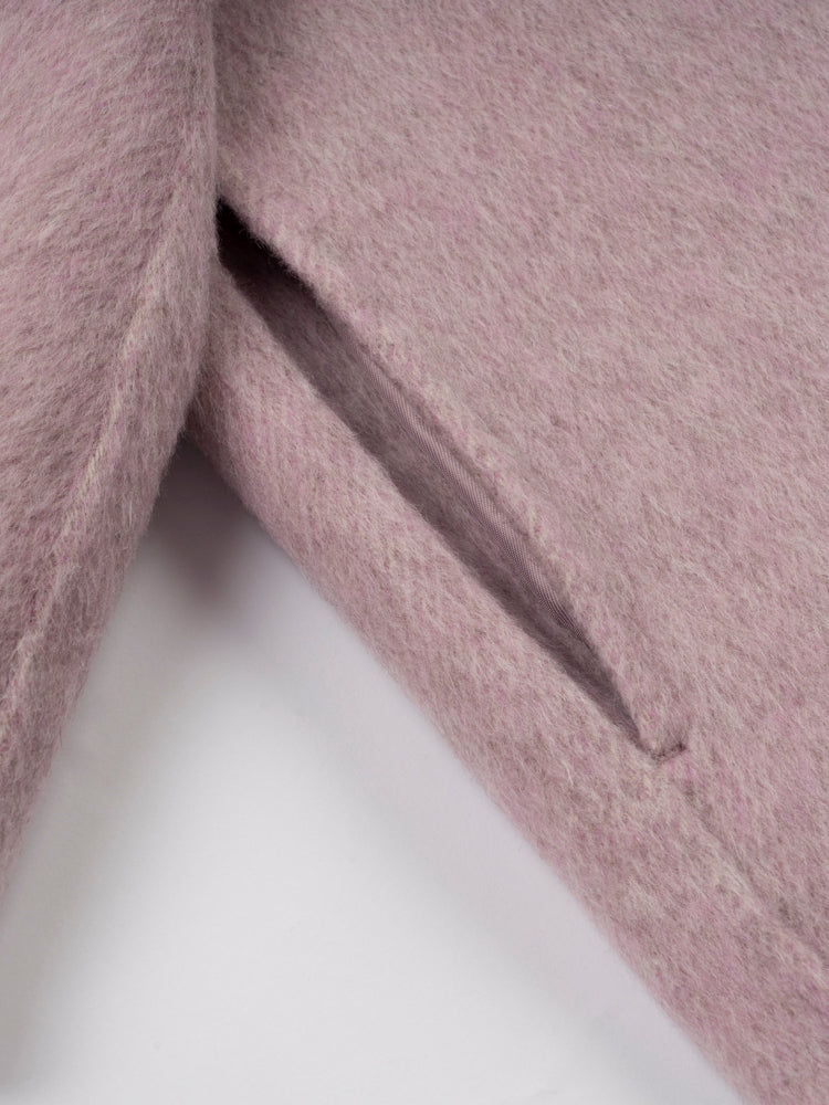 Wool coat with Frog Closure and Cuffed Sleeves