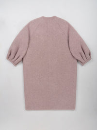 Wool coat with Frog Closure and Cuffed Sleeves