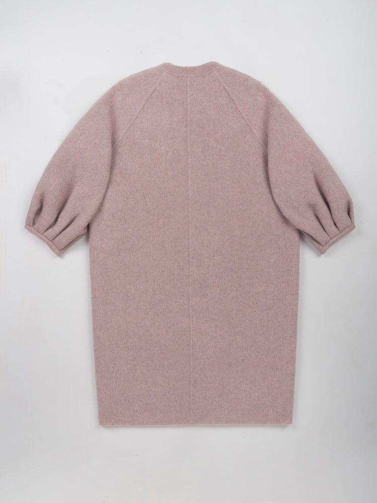 Wool coat with Frog Closure and Cuffed Sleeves