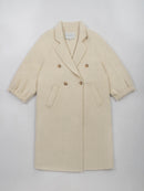 Wool coat with Tailored Collar and Cuffed Sleeves