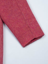 Wool coat women with Lotus buckle