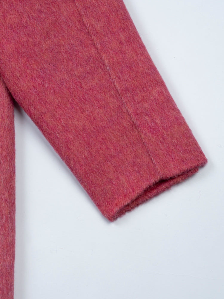 Wool coat women with Lotus buckle