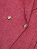 Wool coat women with Lotus buckle