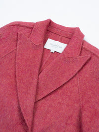 Wool coat women with Lotus buckle