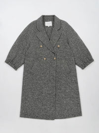 Wool  coat with Tailored Collar and Cuffed Sleeves