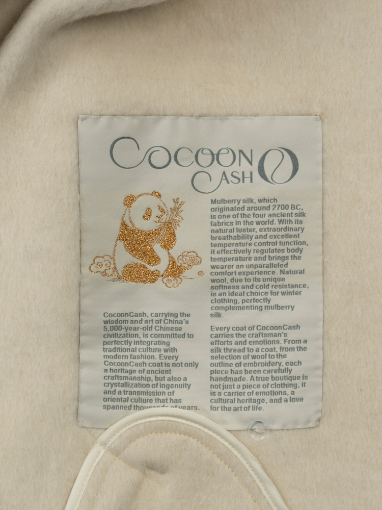 Wool coat with Tailored Collar and Cuffed Sleeves