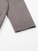 Wool coat women with Round Neck & Pearl Buttons