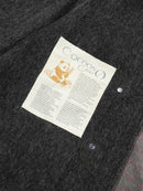 Wool coat women with Round Neck & Pearl Buttons