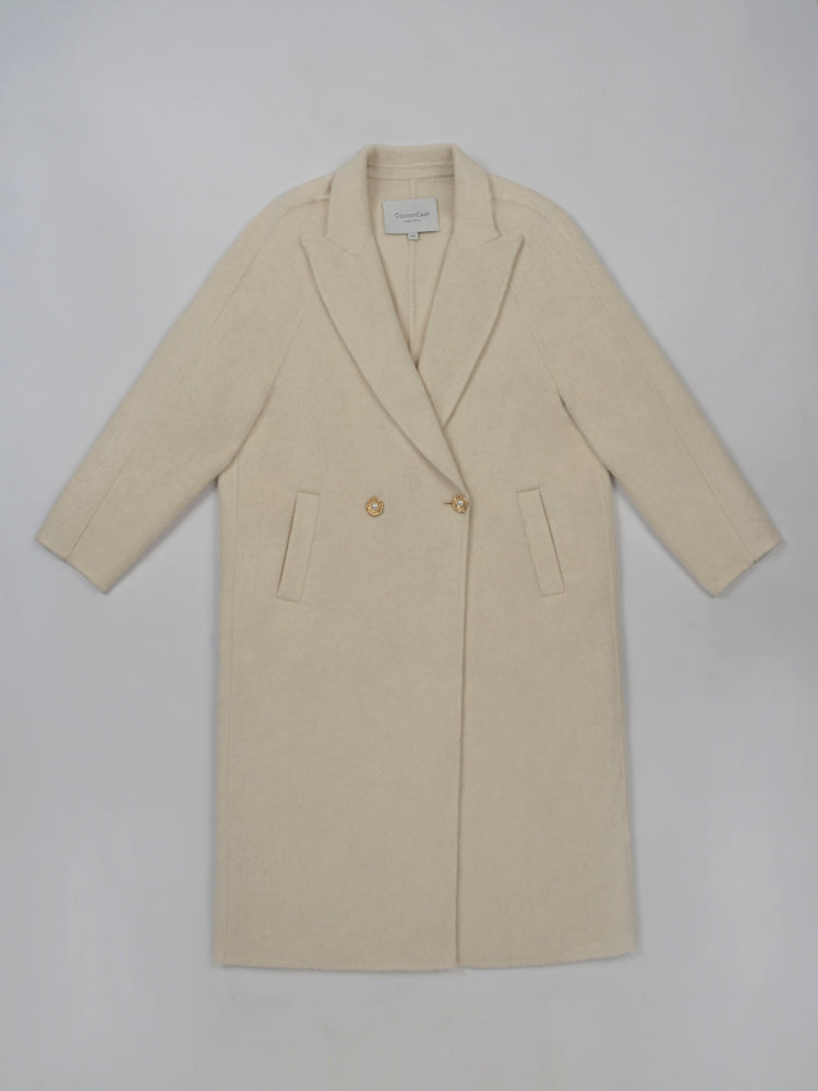 Wool coat with Lotus Bloom Clasp