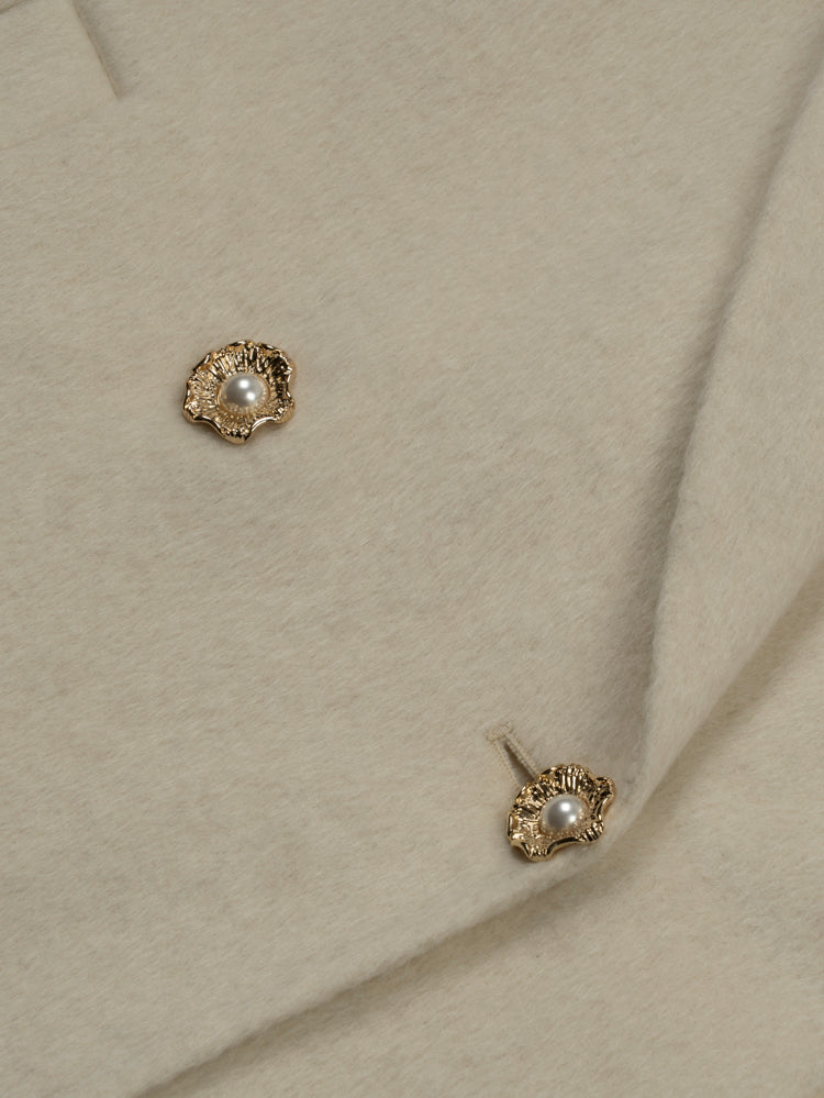 Wool coat with Lotus Bloom Clasp