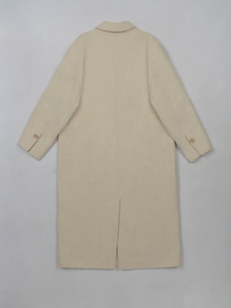 Wool coat with Lotus Bloom Clasp