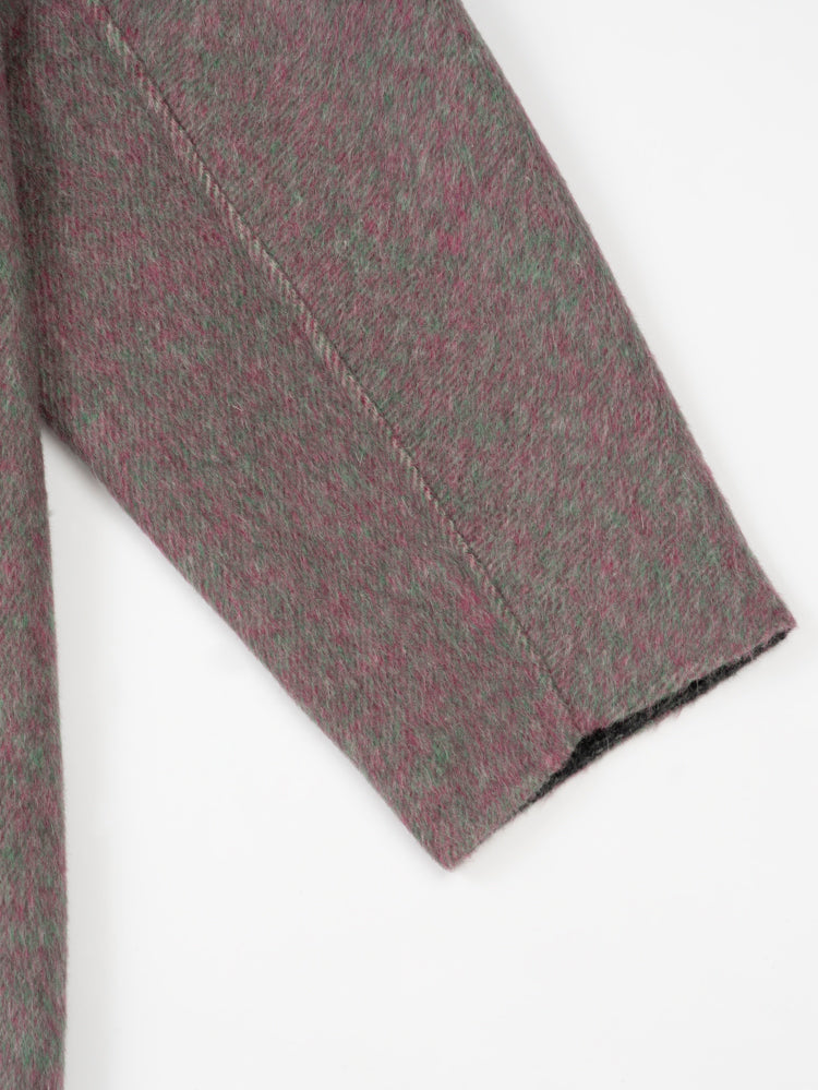 Wool  coat with Grey Gradient Tailored Collar