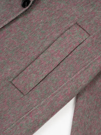 Wool  coat with Grey Gradient Tailored Collar