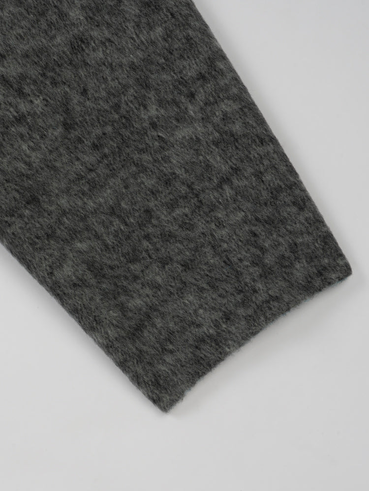 Wool  coat with Mandarin Collar and Long Belt