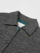 Wool  coat with Mandarin Collar and Long Belt