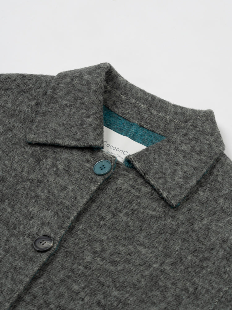 Wool  coat with Mandarin Collar and Long Belt