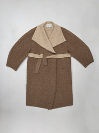 Wool  coat with Fringe Accents