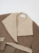 Wool  coat with Fringe Accents