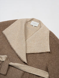 Wool  coat with Fringe Accents