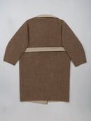 Wool  coat with Fringe Accents