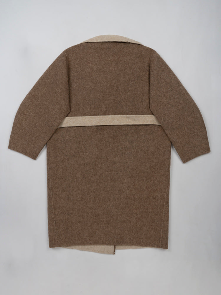 Wool  coat with Fringe Accents