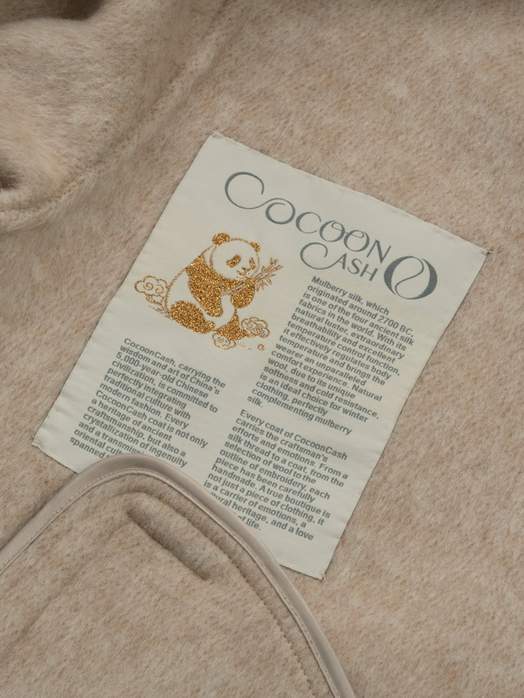 Wool  coat with Fringe Accents