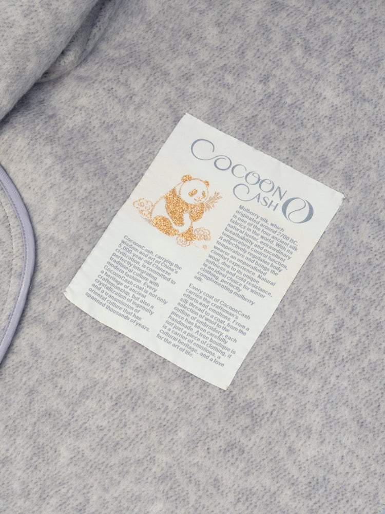 Wool coat with Minimalist Cropped Robe-Style