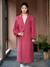Wool  coat with Tailored Collar and Cuffed Sleeves
