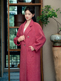 Wool  coat with Tailored Collar and Cuffed Sleeves