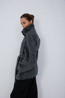 Eastern-inspired camel wool coat