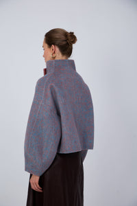 Eastern aesthetic relaxed fit wool coat