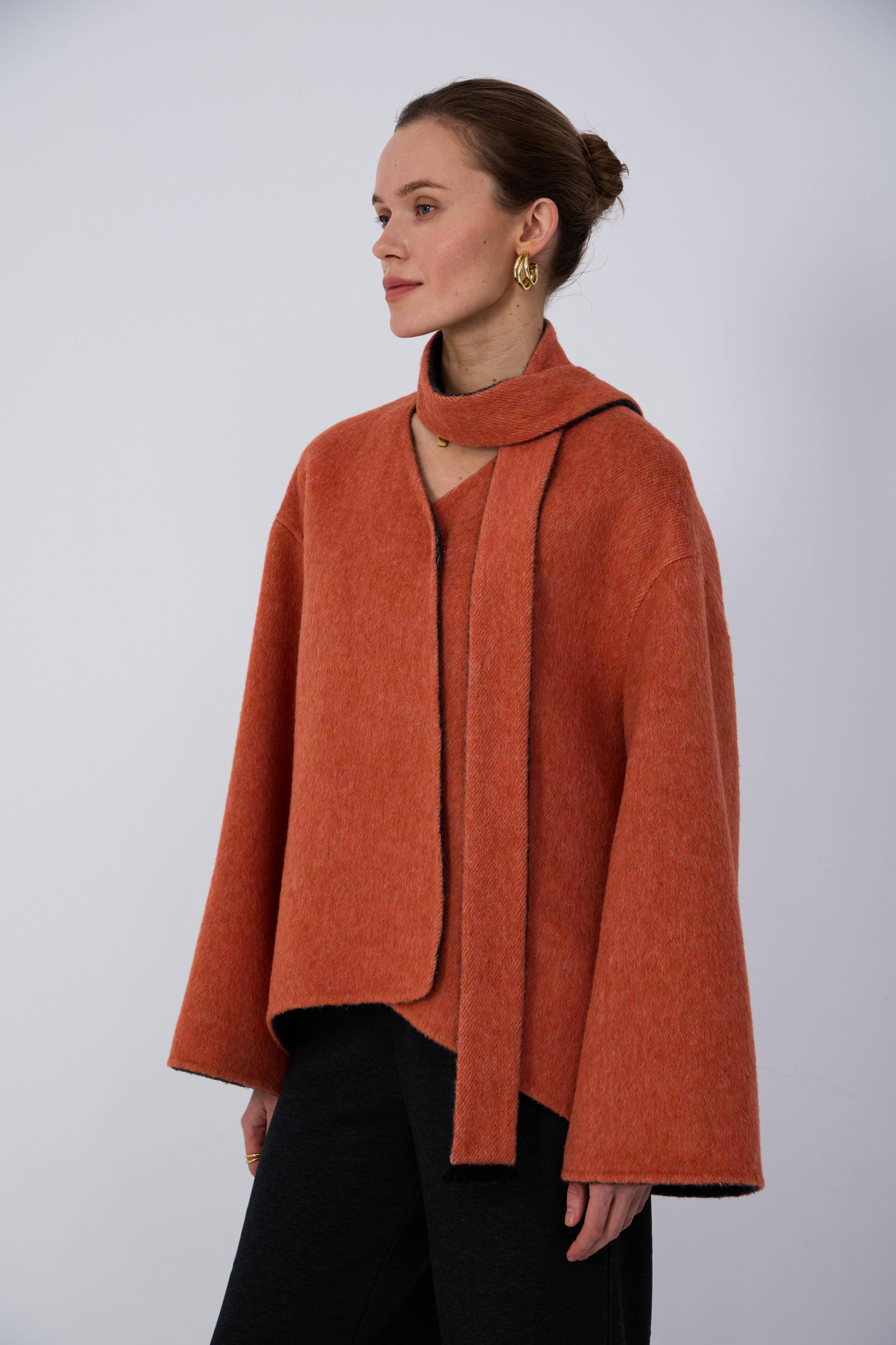 Eastern minimalist wool coat