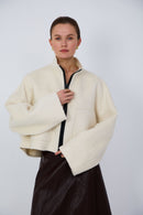 Elegant belted wool coat