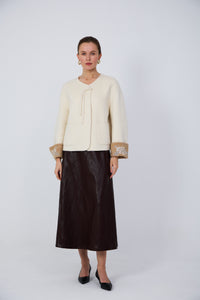 Elegant silk-lined luxury coat