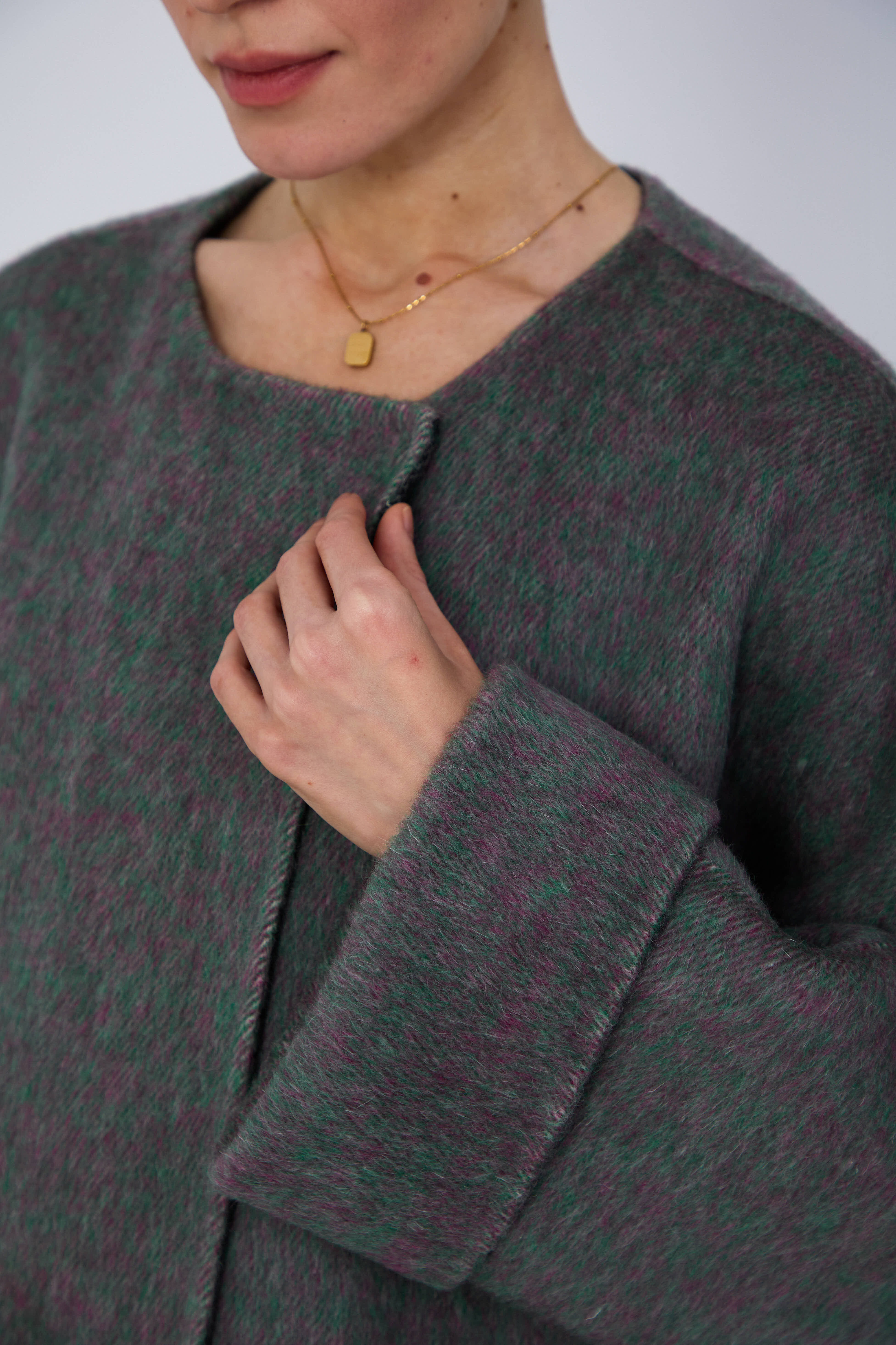 Hand-finished designer-inspired wool coat