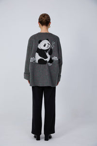 Hand-finished relaxed fit wool coat