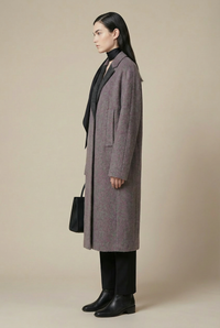 Women's Hand-Finished Wool Coats With 512 Red Lichen Rock