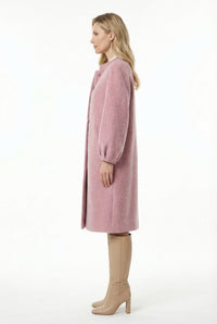 Women's Hand-Finished Wool Coats With 522 Lilac