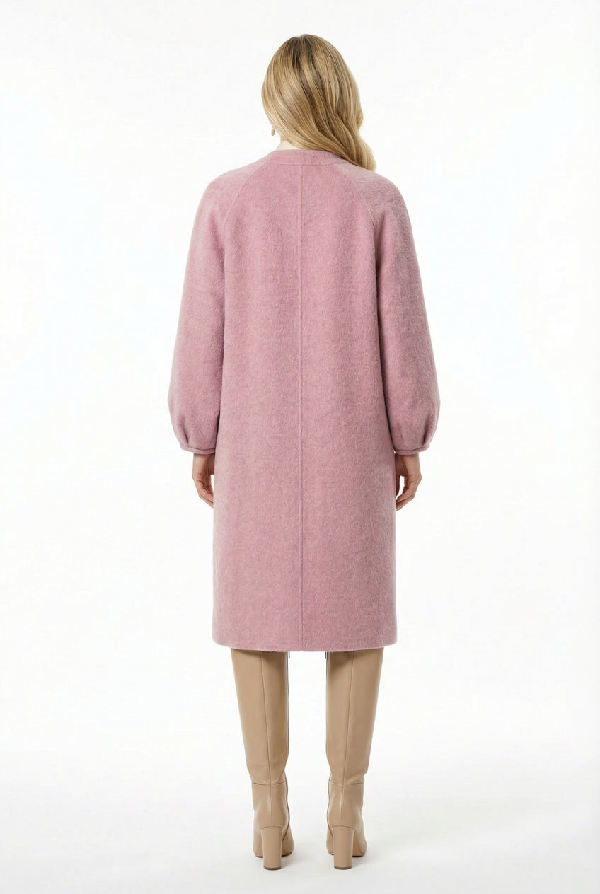 Women's Hand-Finished Wool Coats With 522 Lilac
