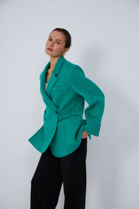 Luxury Eastern-inspired silk-lined coat