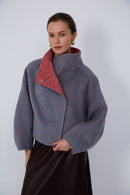 Luxury double-breasted Eastern-inspired wool coat