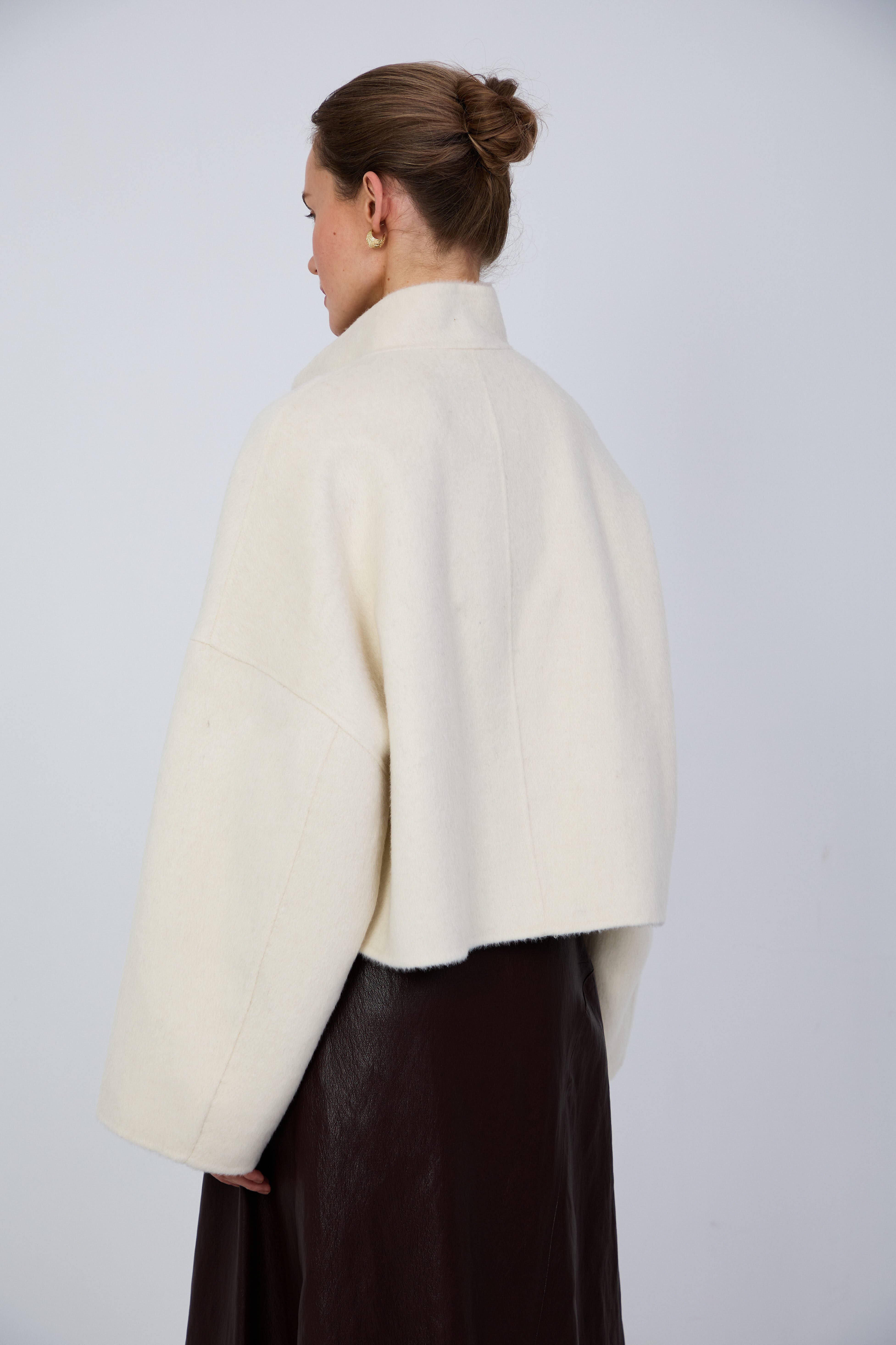 Modern minimalist wool coat