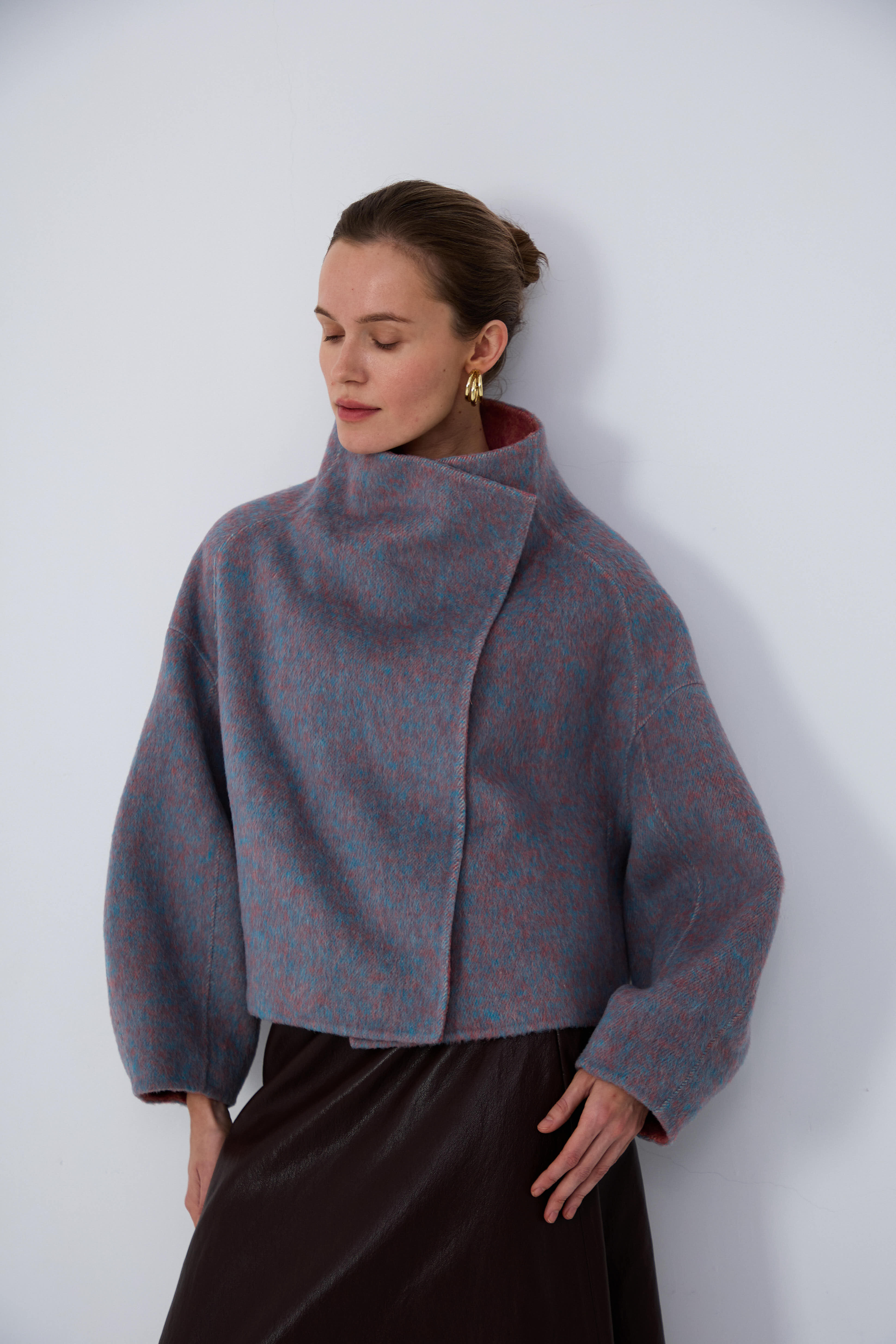 Mulberry silk artisan winter wool coat